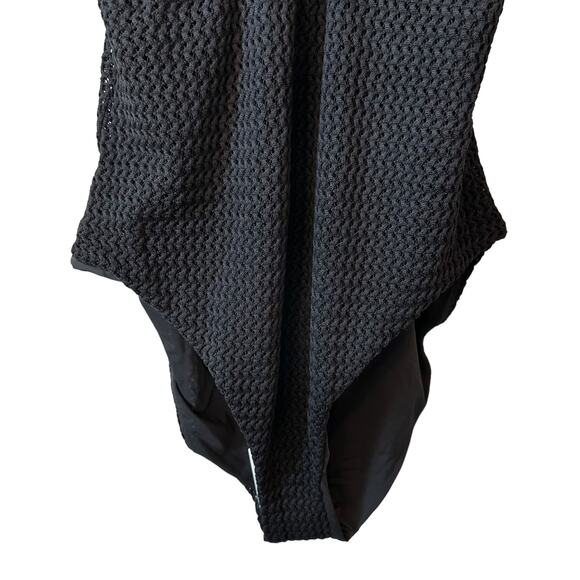 NWT Andie Swim X Demi Moore The Tropez One Piece Crochet Swimsuit Black Size XL - Picture 5 of 11
